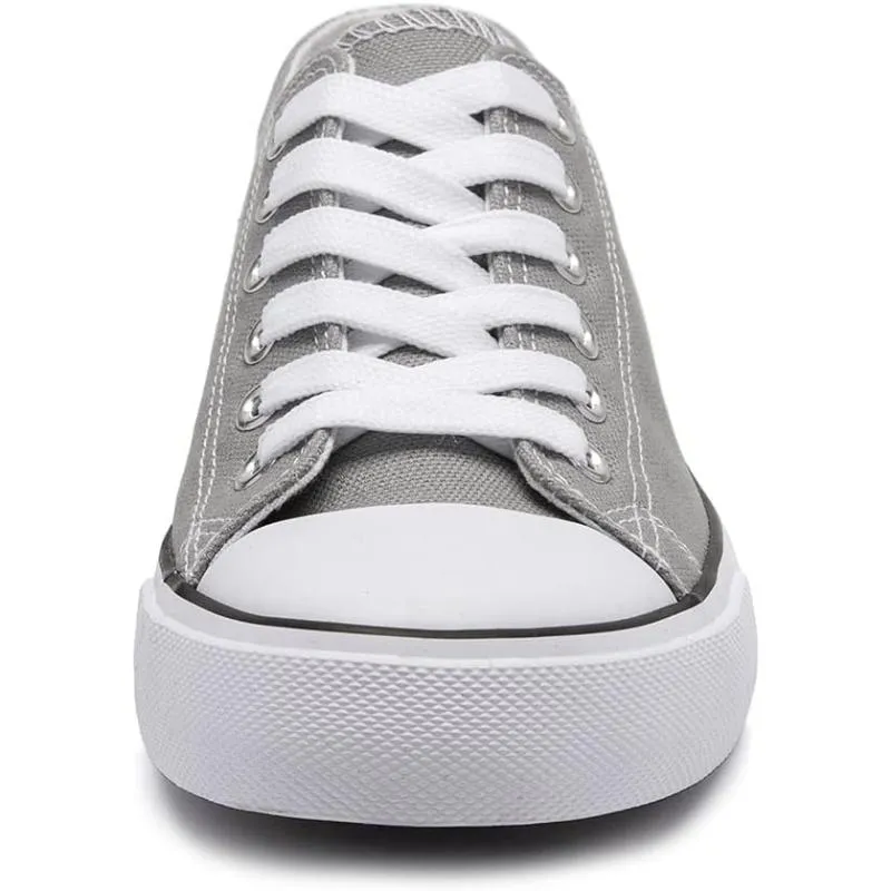 Solid Color Canvas Lace Up Sneakers