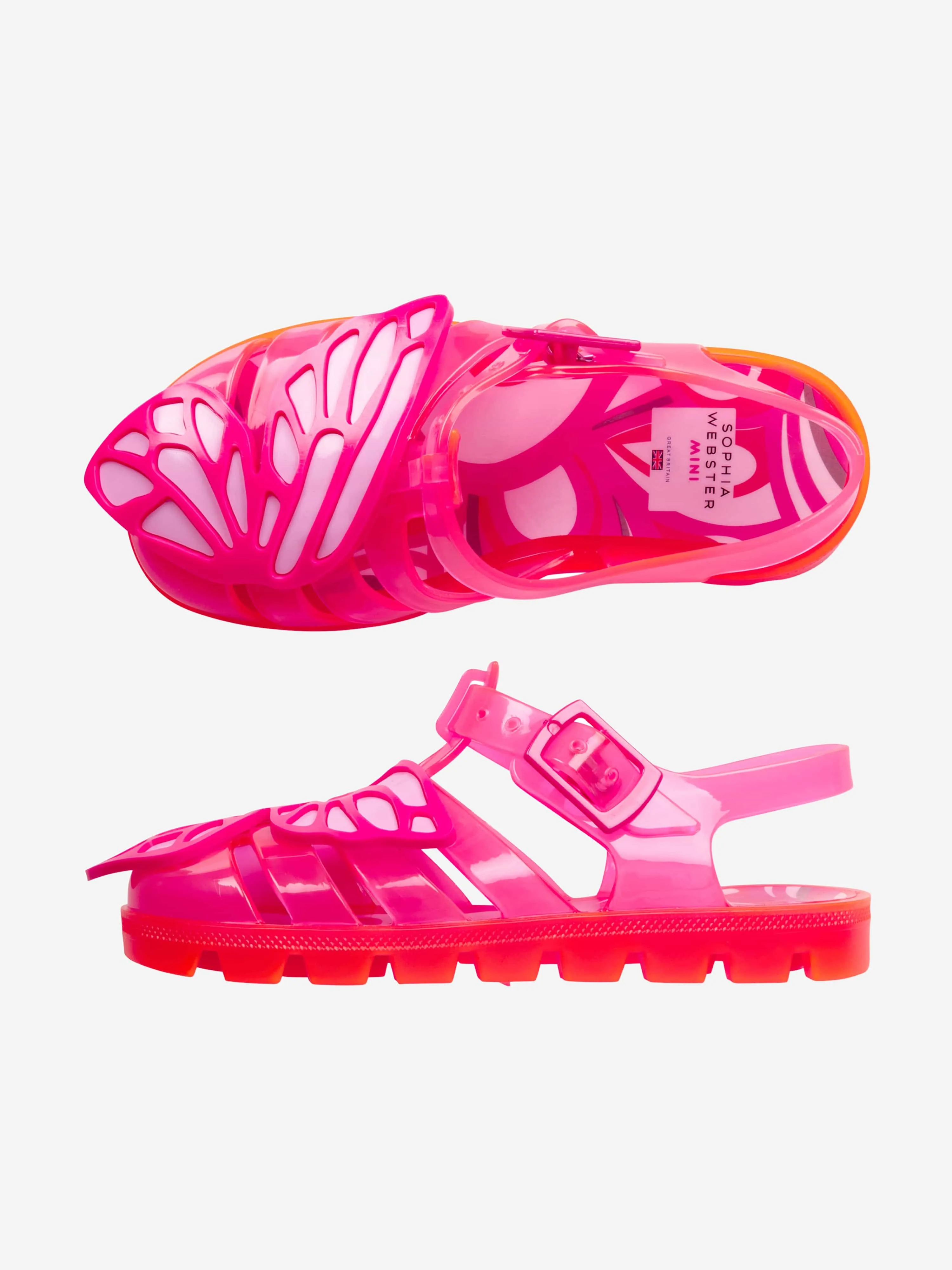 Sophia Webster Girls PVC Butterfly Jelly Sandals