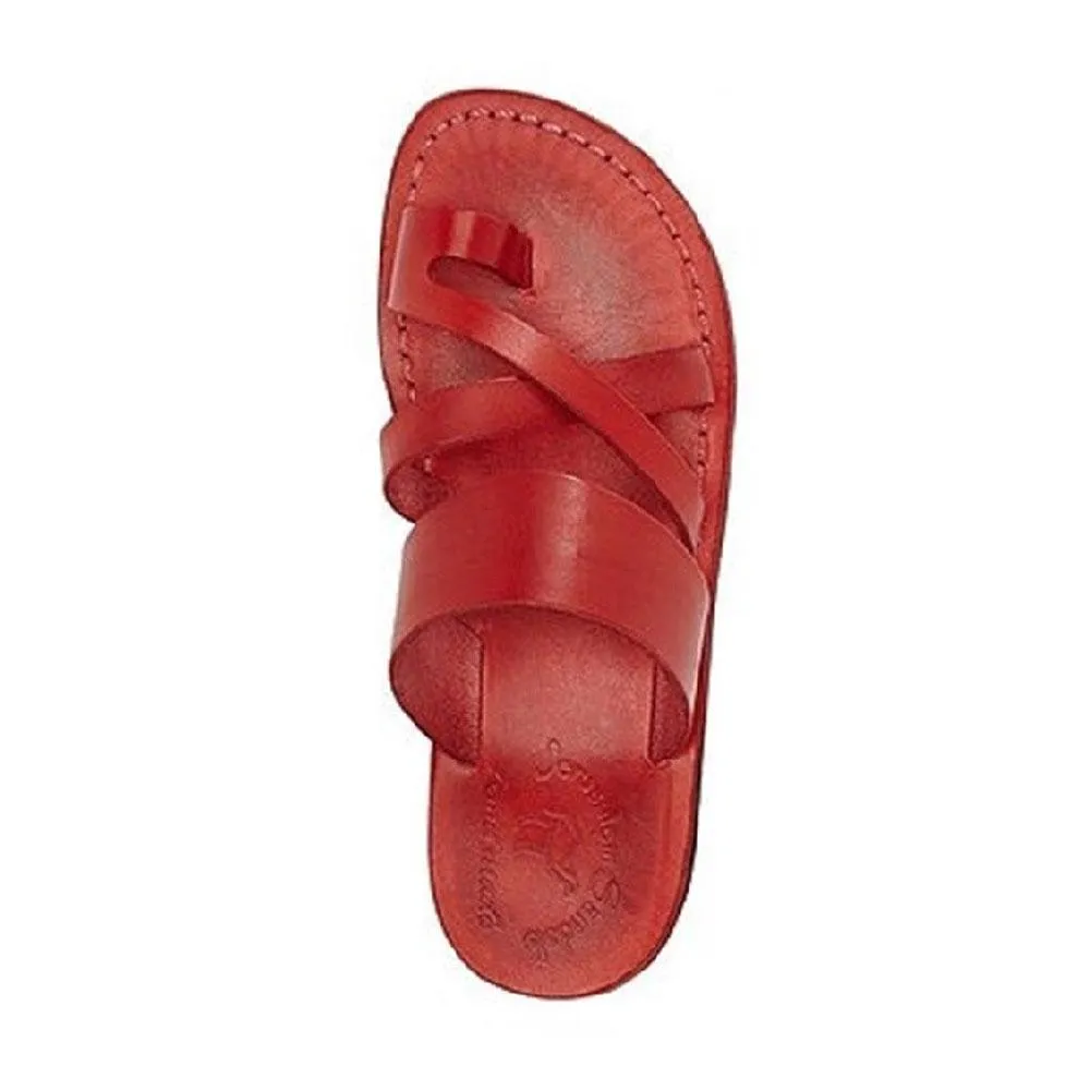 The Good Shepherd - Leather Toe Loop Sandal | Red