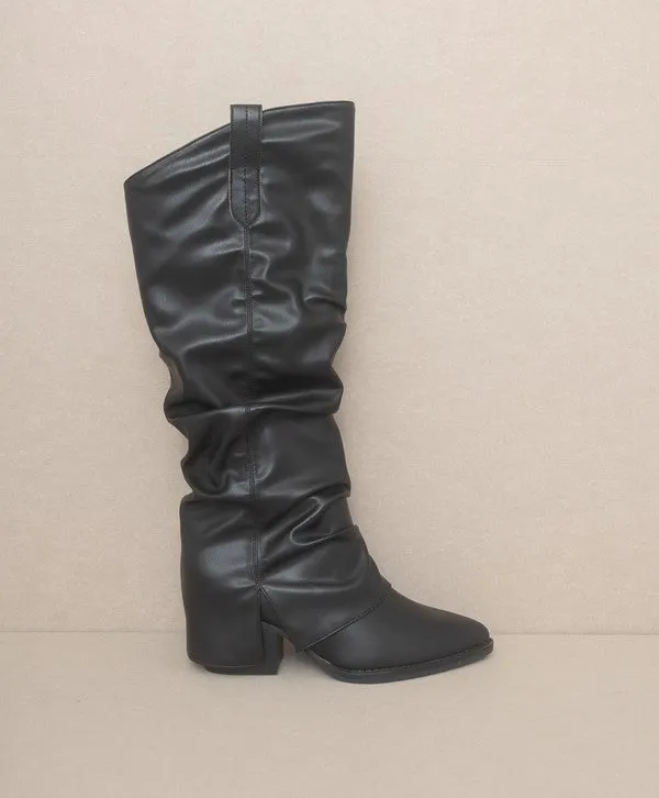 Thea - Fold Over Slit Jean Boots