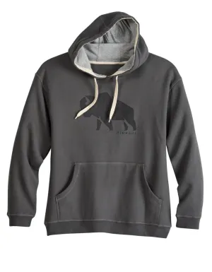 Tin Haul Mens Modern Bull Grey Cotton Blend Hoodie