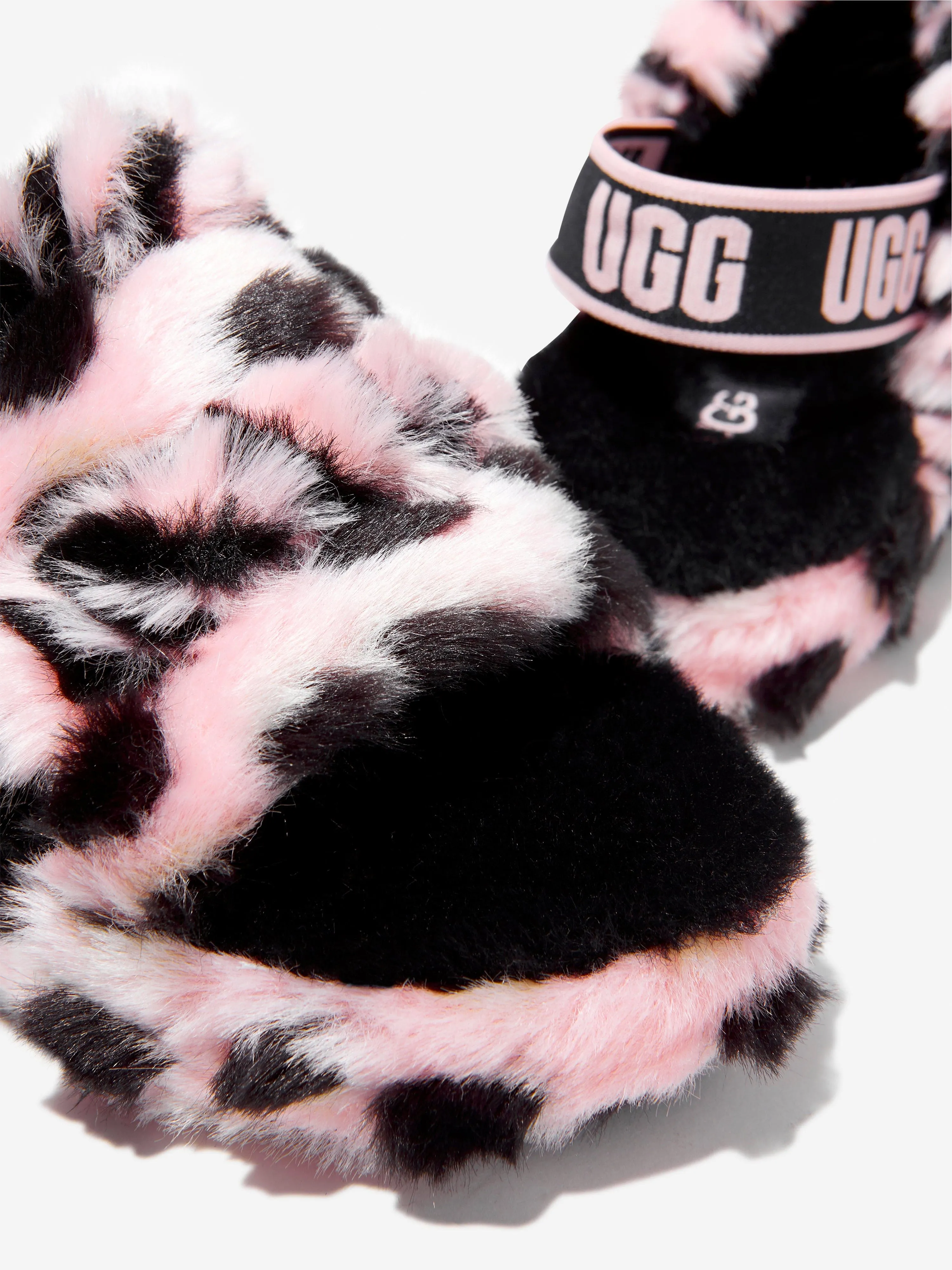 UGG Girls Sheepskin Animalia Fluff Yeah Sandals