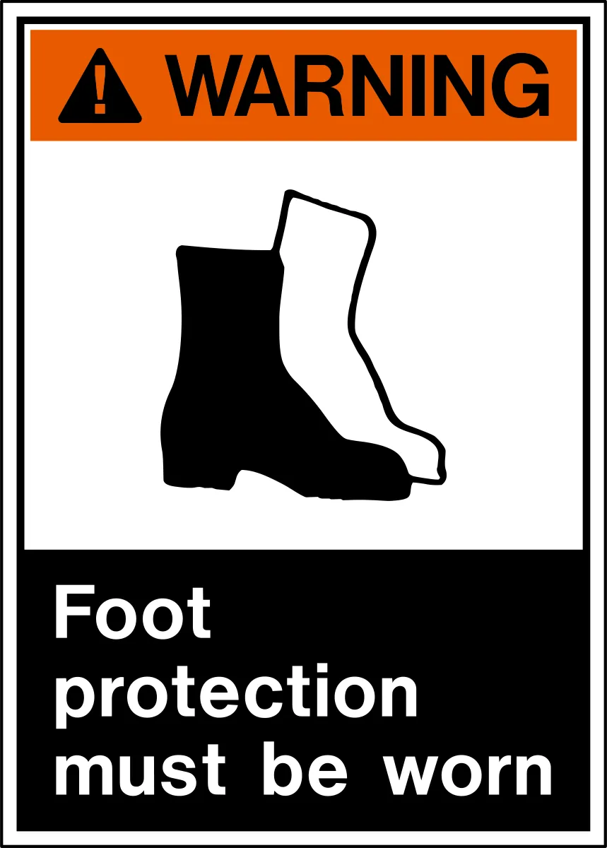 Warning - Foot Protection